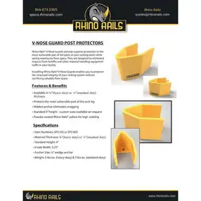 Rhino Rails RR-SP V-Nose Guard Post Protector - Photo - Photo Rhino Rails RR-SP V-Nose Guard Post Protector - Photo