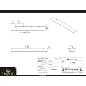 Rhino Rails RR-RP-42WS-HD Forklift Wheel Stops - 3 - Photo Rhino Rails RR-RP-42WS-HD Forklift Wheel Stops - 3