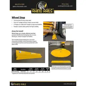 Rhino Rails RR-RP-42WS-HD 42in Forklift Wheel Stop - Photo - Photo Rhino Rails RR-RP-42WS-HD 42in Forklift Wheel Stop - Photo