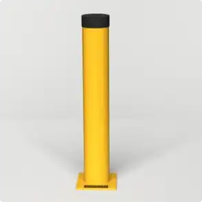 Rhino Rails 42in Tall Surface Mount Steel Bollard with Cap