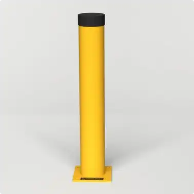 Rhino Rails 42in Tall Surface Mount Steel Bollard with Cap